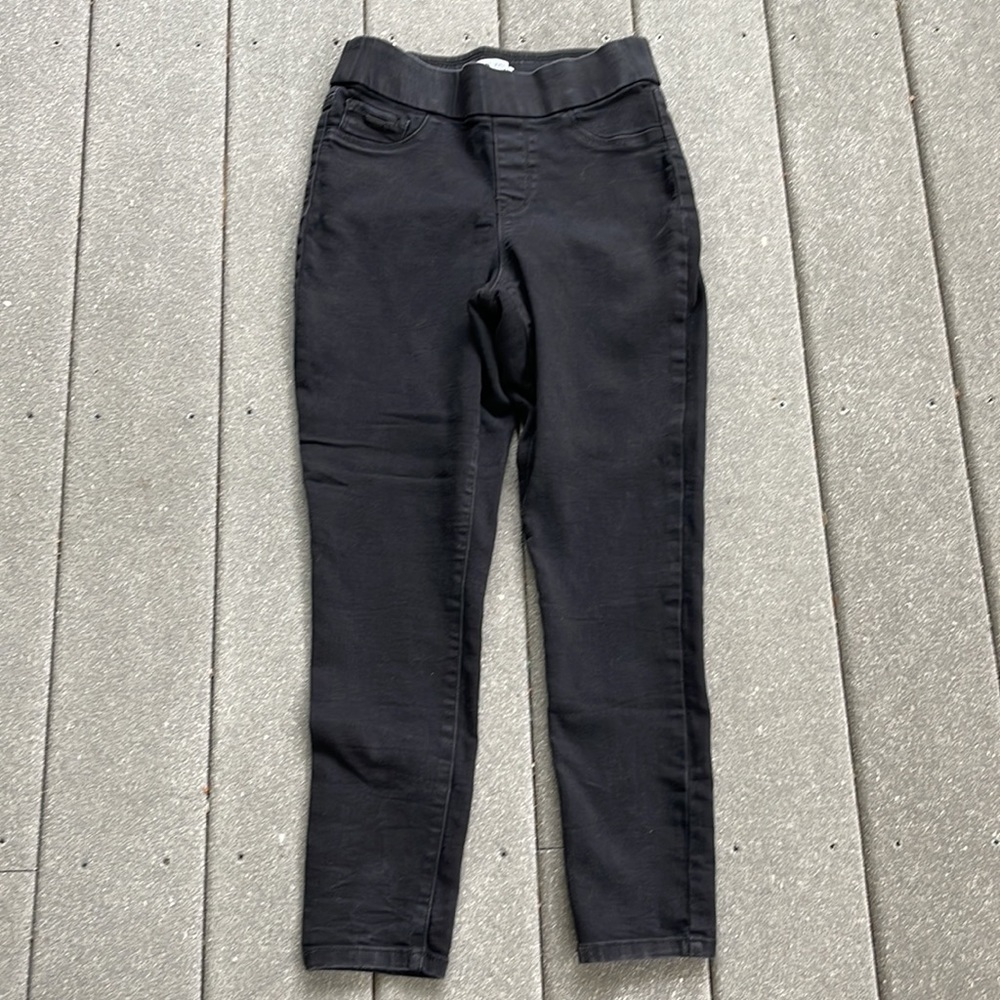 Nine West Black Heidi Pull-On Crop Jean Pants Size 4